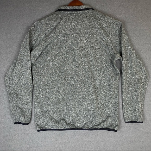Columbia Sweater Men's Medium 1/4‎ Zip Grey Knit Fleece Chest Pocket - Picture 2 of 9